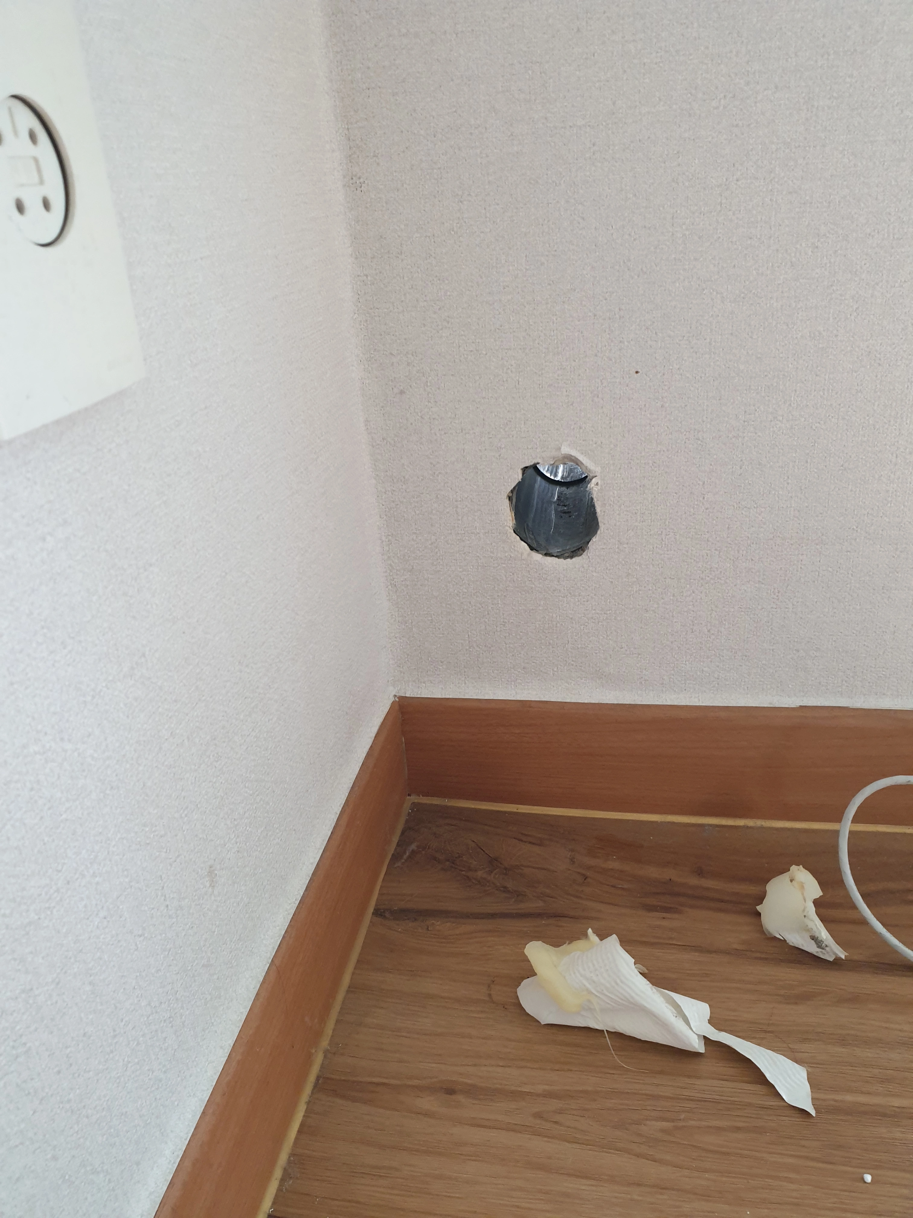 주방 벽 부분 교체 시공 전